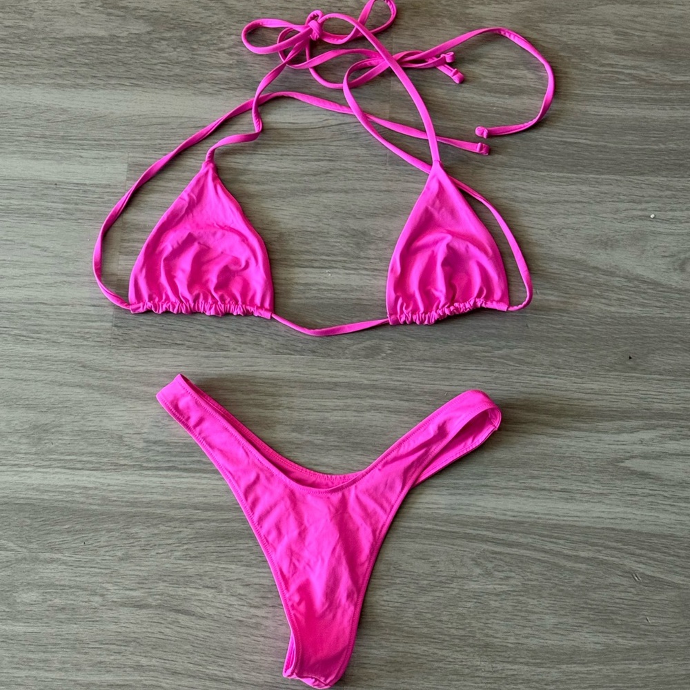 Frankie's Bikinis Hot Pink Swimwear